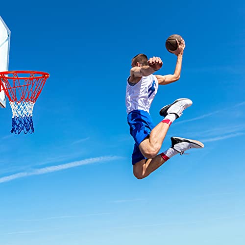 LAO XUE 2025 Upgraded Thickening Heavy Duty Basketball Net, Rainproof Sunscreen for All-Weather 21inches (6.88 Ounce) Standard Thick Nets,12 Loops for Indoor and Outdoor Replacement Net