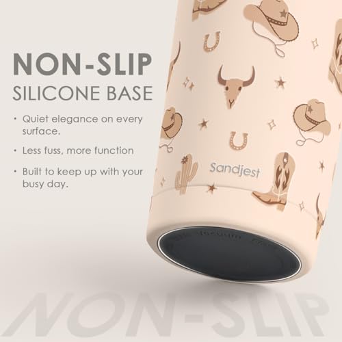 SANDJEST Cowgirl Tumbler 20oz, Stainless Steel Travel Cup with Lid, Insulated Coffee Mug, Cowgirl Gifts for Women Girls Friends Sisters on Birthday Christmas (Beige) - color: Cowgirl 1