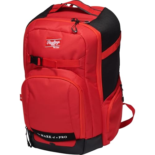 Rawlings | The Journey Player's Backpack Equipment Bag | Baseball/Softball | Multiple Colors - color: Scarlet