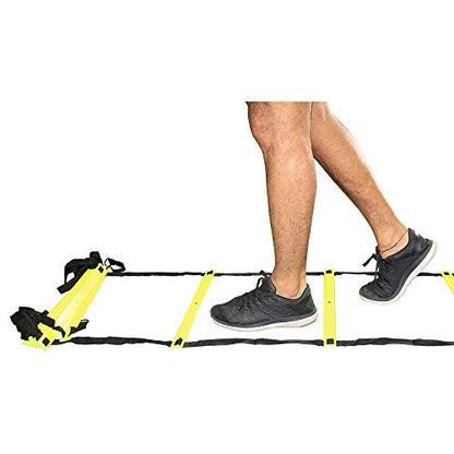 Amber Fight Gear Feet Speed and Agility Training Ladder for High-Intensity Training in Boxing, Soccer, Football, Lacrosse, and Ice Hockey - Improve Your Footwork and Coordination, 30 Feet
