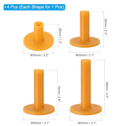 PATIKIL Rubber Golf Tee, Mix Size Golf Tees Training Tee, - color: Yellow