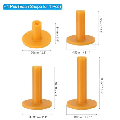 PATIKIL Rubber Golf Tee, Mix Size Golf Tees Training Tee, - color: Yellow
