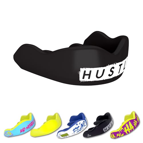 DAMAGE CONTROL High-Impact Mouth Guard – Sports Mouthguard for Boxing, Football, Hockey, Lacrosse & Basketball, Protects Teeth & Jaw, Protective Mouthpiece for Adults & Youth (Adult, Hustle) - color: Hustle, size: Adult