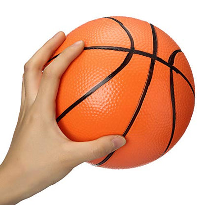 Gejoy 7 Inch Mini Basketballs Set of 3 with Ball Pump Needles Inflatable Mini Hoop Basketball Replacements Pool Party Balls Kids Adults Indoor Outdoor Sports Summer Beach Games, Orange