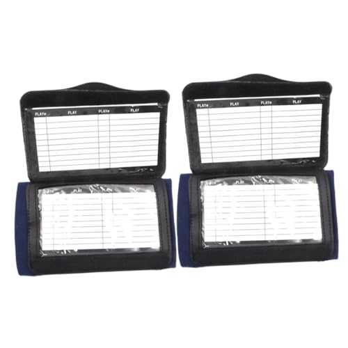PRETYZOOM 2pcs Football Play Wristbands Softball Wrist Guard Armband with Strategy Card Holder for Youth Football Gear and Quarterback Sports