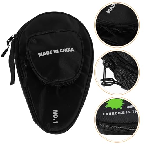 FOMIYES Table Tennis Paddle Case Double Racket Bag with Zipper Protective Ping Pong Paddle Holder and 7 Balls Green Gourd Shape Storage Organizer for Sports and Training