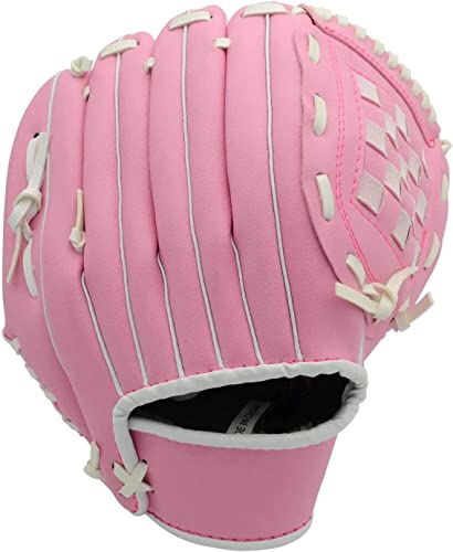 Baseball Gloves, Softball Gloves, Catcher Gloves,Suitable for Youth/Adult and Beginner Outdoor Sports Training[Right Hand Throw] - color: Pink, size: 11.5