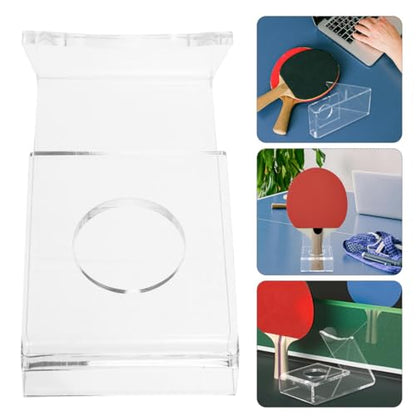 INOOMP Ping Pong Paddle Holder Ping Pong Paddle Storage Rack Wall Table Tennis Racket Display Organizer for Game Room Home