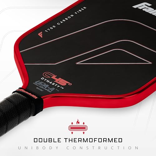 Franklin Sports PRO Pickleball Paddles – C45 Carbon Fiber Series - Official USAP + UPA Approved – Pro Player Design - color: Dynasty |Electric Red, size: 14 mm