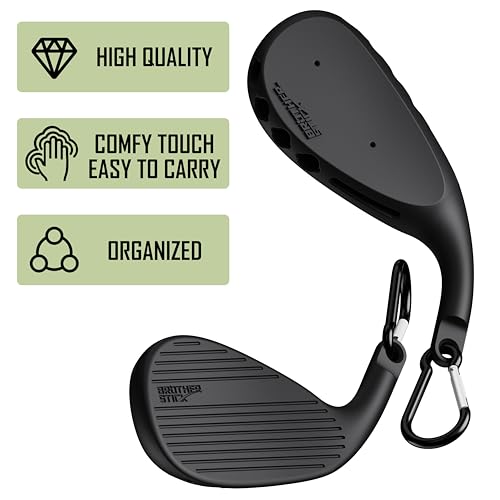 Golf Tee Holder for Golf Bag Accessories for Men, 3-in-1 Tee Caddy, Includes 6 Golf Tees, Divot Repair Tool & Golf Ball Marker, Stylish Golf Gifts for Men & Women