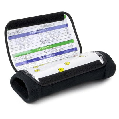 Crown Sporting Goods Football Quarterback Triple Insert Playbook Wristband, Multi-Sport Play Holder