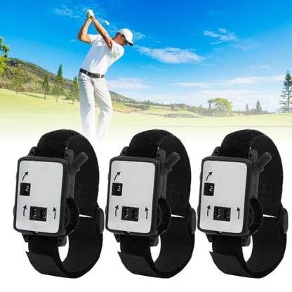 3Pcs Golf Stroke Counter Watch - Manual Dial Score Keeper for Golfers, Wrist Wearable Plastic Stroke Counter