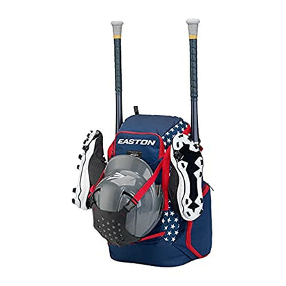 Easton | WALK-OFF MOJO Backpack Equipment Bag | Baseball & Softball | Multiple Colors - color: Stars & Stripes-Mojo