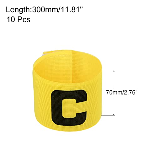 PATIKIL Soccer Captain Armband, 10 Pcs Nylon Elastic Protective Arm Badge for Youth Team Training