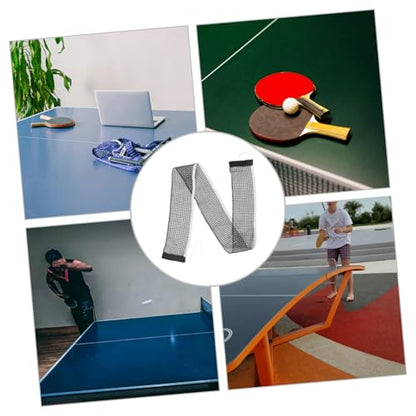 Retractable Table Tennis Net Dense Mesh for Ball Retention Easy to Store and Setup Lightweight and Portable for Indoor and Outdoor Training