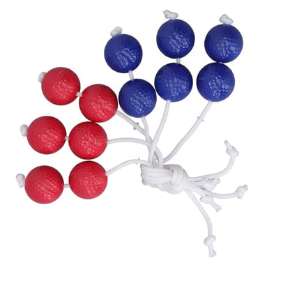 AMONIDA Golf Ladder Toss Balls, 3 Red 3 Blue PE Practice Balls for Accuracy Training, Golf Toss with Durable Design, Ideal for Indoor Outdoor Games