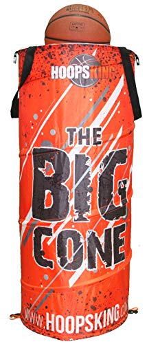 HOOPSKING Big Cone Sports Training Cone for Basketball, Soccer, Football, & Lacrosse - color: Orange