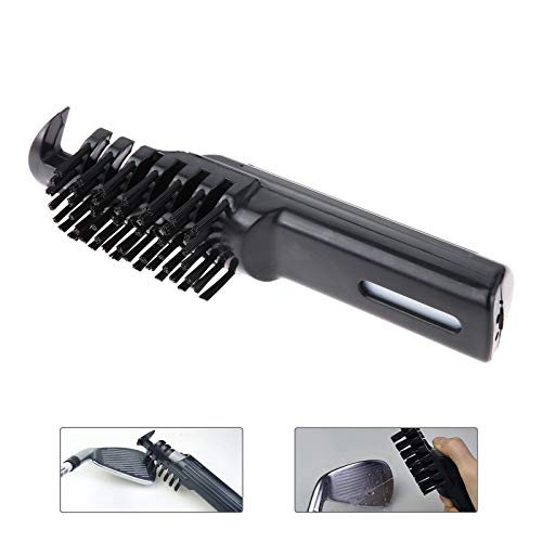 MUXSAM Golf Club Spray Brush, with Detachable Spray Bottle Water Brushes, 2-in-1 Golf Brush & Groove Cleaner Kit, Durable Cleaning Tool Practical Brush - Black