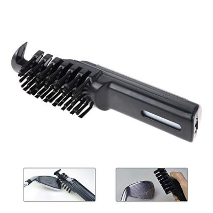 MUXSAM Golf Club Spray Brush, with Detachable Spray Bottle Water Brushes, 2-in-1 Golf Brush & Groove Cleaner Kit, Durable Cleaning Tool Practical Brush - Black