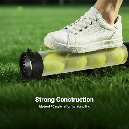 NEEWER Ball Retriever Tube Hopper for Tennis Balls & Pickleballs, Detachable Section No Bending Pickup Picker Upper Collector with Stopper & Shoulder Strap