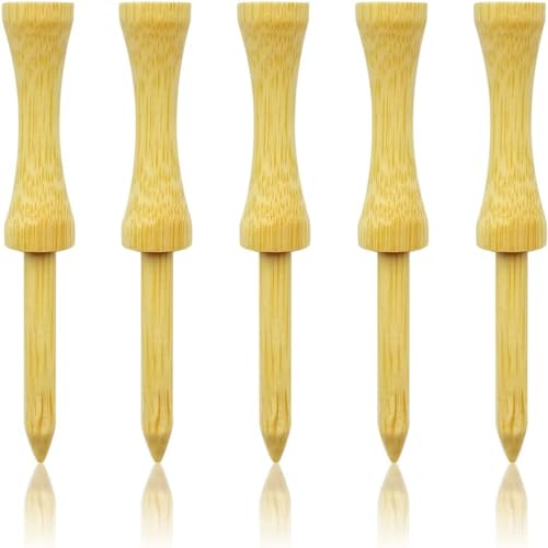 Step Down Golf Tees 2-1/8"or 2-3/4"or 3-1/4" 100 Count Wooden Golf Castle Tees - color: Natural Color, size: 3 1/4 Inch