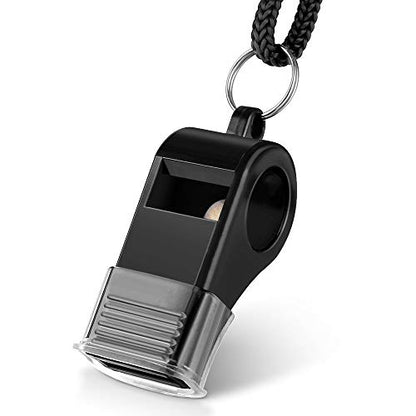 Whistle, 2 Packs Plastic Sports Whistles with Lanyard, Loud Crisp Sound Whistle Ideal for Coaches, Referees, and Officials - color: With Mouth Grip