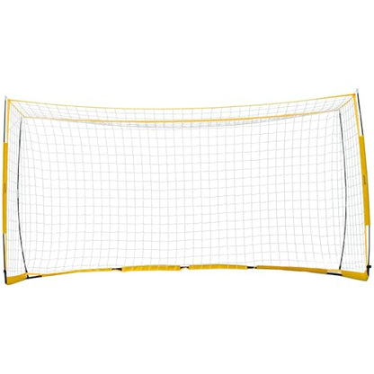 VEVOR Portable Soccer Goal, 12 x 6 ft Large Practice Soccer Net, Steel Fiberglass Structure Training Goal Set with Carry Bag, All-Weather Outdoor Use, for Backyards, Parks, School Fields - style: Fiberglass Rod Cube