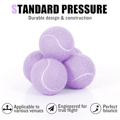 12/18 Pack Tennis Balls for Training, Pet Dog Playing, and Practice with Mesh Bag for Transport and Beginner Training