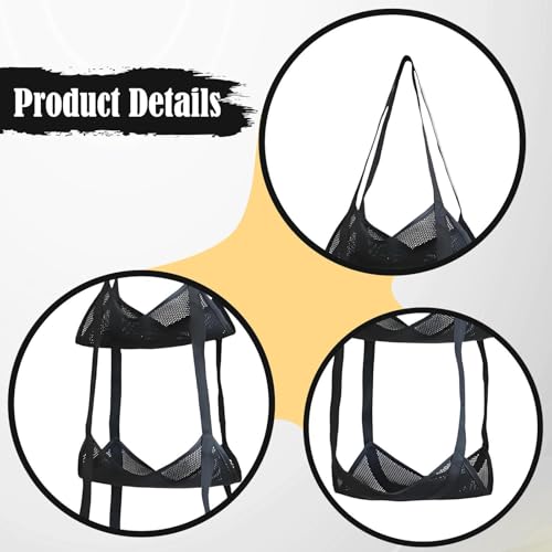 Sports Ball Storage Net Mesh Rack Wall Mounted Organizer for Basketball Soccer Volleyball Football Made of Polyester Mesh Suitable for Home School Gym, 3 Layer