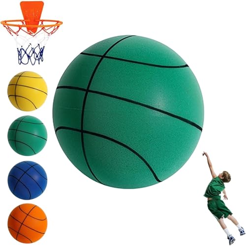 Silent Basketball,2.0 Highly Elastic Foam Indoor Silent Basketball Dribble,The Mute and Soft Bubble Ball in The Indoor.
