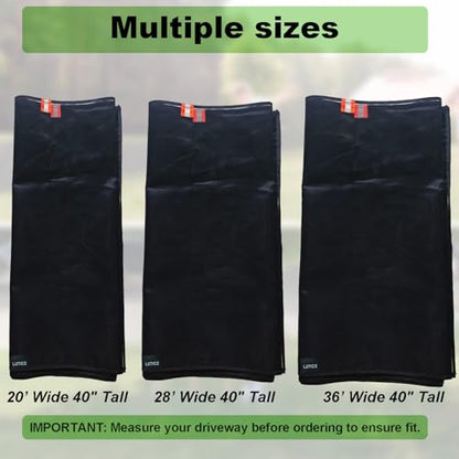 Driveway Net for Kids Safety - LUTICO 36’ Wide 40" Tall Driveway Guard with High Visibility Reflective Tape, Driveway Net to Stop Basketballs from Rolling into Street, Easy to Install (Black)