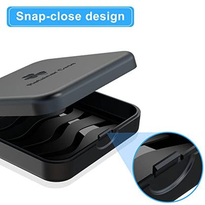 Aligner and Retainer Cases,(2 Pcs) Denture Case, Durable and slim Mouth Guard Case - Black