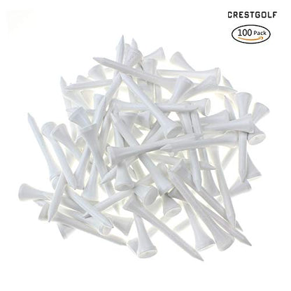 Crestgolf Professional 2 1/8" Deluxe Wood Golf Tees 100pcs - color: White