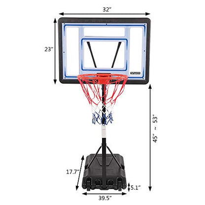 PEXMOR Pool Basketball Hoop & vplleyball Poolside, Portable for Swimming Pool, Upgraded Water Basketball Backboard Stand for Pool Indoor Outdoor - style: Black