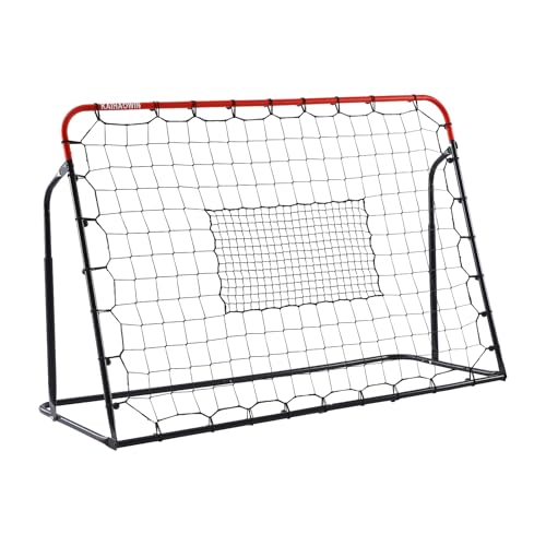 Soccer Rebound Net, 4'x4' Steel Soccer Rebounder, Bounce Back Net for Backyard Soccer Practice Training-Adjustable Angle - style: 6'x4'