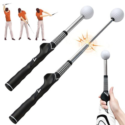 Golf Grip Trainer for Right-Handed Golfers, Golf Swing Training Aid for Proper Hand Position, Grip Pressure, Tempo & Muscle Memory, Indoor Practice & Warm Up, Golf Gifts for Men - size: Golf Retractable Swing Trainer
