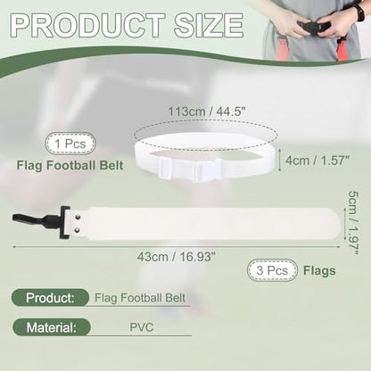 Flag Football Set, Adjustable Flag Football Belt - color: White