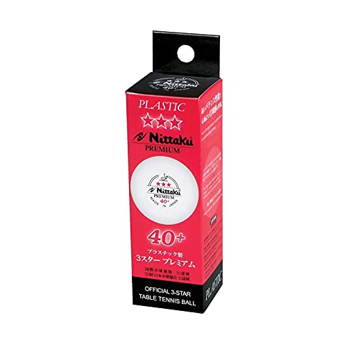 Nitaku Table Tennis Ball, International Certified Ball, Plastic, 3 Star Premium