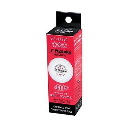 Nitaku Table Tennis Ball, International Certified Ball, Plastic, 3 Star Premium