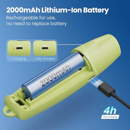 Electronic Whistle with USB Charging, 3 Tone & 3 High Volume Hand Emergency Whistle for Referee Coaches Teacher, Outdoor Sport Game Camping Safety Electric Whistle with Lanyard - color: green