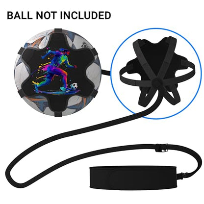 READAEER Soccer Training Equipment for Kids Adults, Adjustable Waist or Wrist Belt for Kicking and Passing Practice, no Waste time Picking up the Ball(Football is not Included)