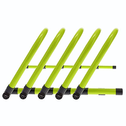 Body Sport Adjustable Athletic Speed Training Hurdles, Jumping & Speed Training Fitness Equipment, Hurdles for Track & Field, Basketball, Soccer & More, Set of 5 - color: Yellow