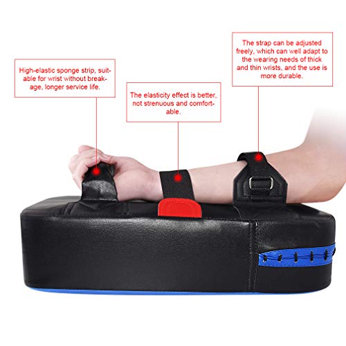 TLBTEK Taekwondo Kick Shield - Muay Thai MMA Karate Kickboxing Training Pads - Curved Leather Strike Shield