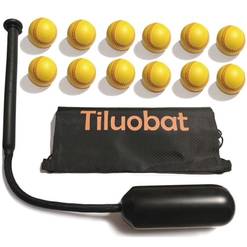 The Yellow Baseball Swing Trainer kit Includes 12 Training Balls and 1 Centrifugal Swing Trainer, as Well as a Rope Baseball Batting bat for Comprehensive Training.