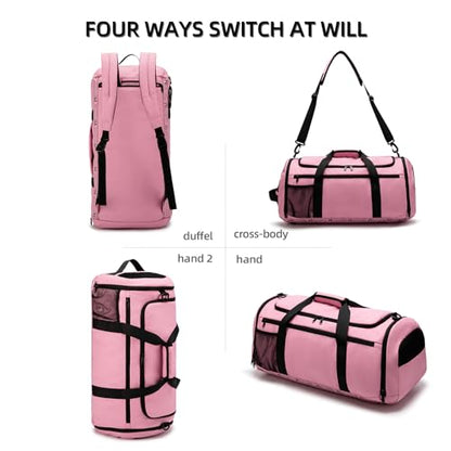 ROYALFAIR Basketball duffel bag Large Sports Bag with Separate Ball Holder & Shoes Compartment,Best for Basketball, football,Volleyball,Gym - color: pink