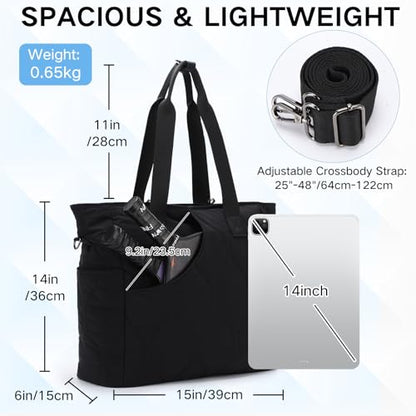 VASCHY Pickleball Tote Bags For Women With Fence Hook, Quilted Puffer Pickleball Paddle Holder Case Gym/Sports Tote - color: Black