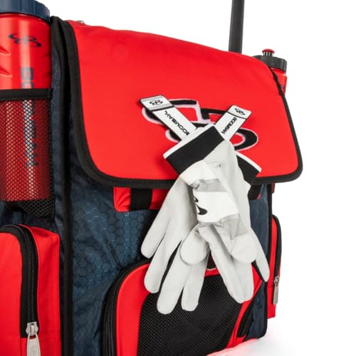 Boombah Mini Superpack Youth Bat Pack: USA Stars & Stripes Black Ops Black & White, Baseball & Softball Bag with 2 Bat Sleeves and Shoe Compartment