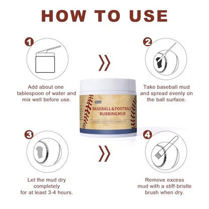 Football Mud for Enhanced Grip & Darkening Leather, Reduces Shine on New Balls, Football Rubbing Mud Original Formula for Leather & Synthetic Game Balls