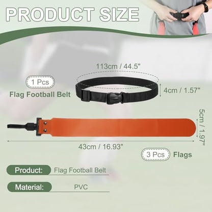 Flag Football Set, Adjustable Flag Football Belt - color: Orange