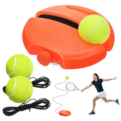 NUOBESTY Tennis Buddy Tennis Trainer Rebound Ball with String Solo Portable Practice Rebounder Equipment for Adult Beginner, Self Training Base Tool with 3 Balls for Indoor Outdoor
